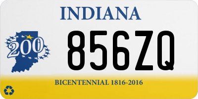 IN license plate 856ZQ