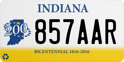 IN license plate 857AAR