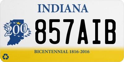 IN license plate 857AIB