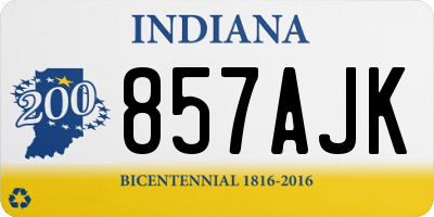 IN license plate 857AJK
