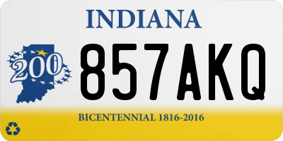 IN license plate 857AKQ