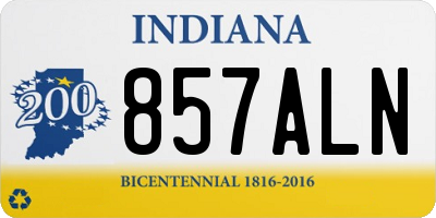 IN license plate 857ALN