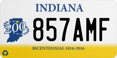 IN license plate 857AMF