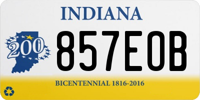 IN license plate 857EOB