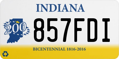 IN license plate 857FDI