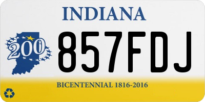 IN license plate 857FDJ