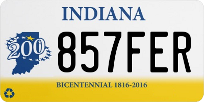 IN license plate 857FER
