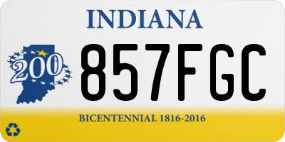 IN license plate 857FGC