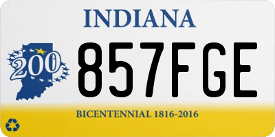 IN license plate 857FGE
