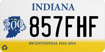 IN license plate 857FHF