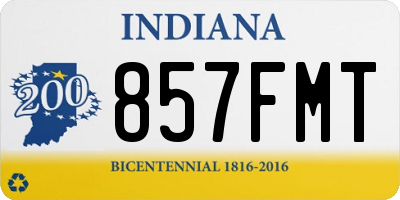 IN license plate 857FMT