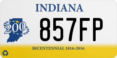 IN license plate 857FP