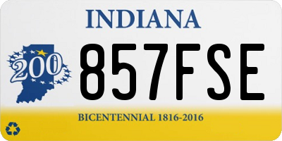 IN license plate 857FSE