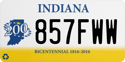IN license plate 857FWW