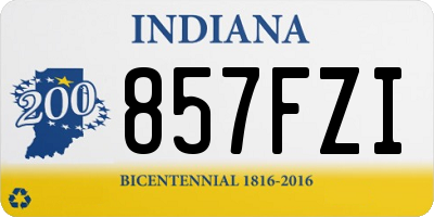 IN license plate 857FZI