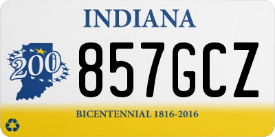 IN license plate 857GCZ