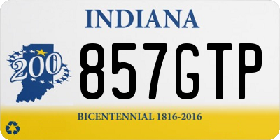 IN license plate 857GTP