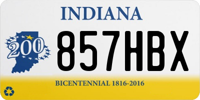 IN license plate 857HBX