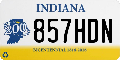 IN license plate 857HDN