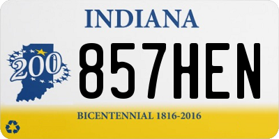 IN license plate 857HEN