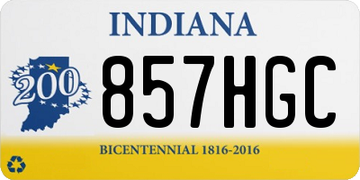 IN license plate 857HGC