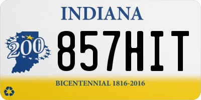 IN license plate 857HIT