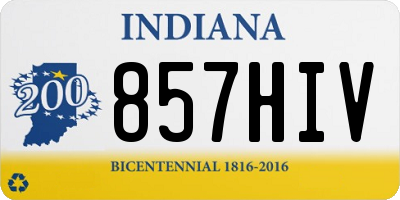 IN license plate 857HIV