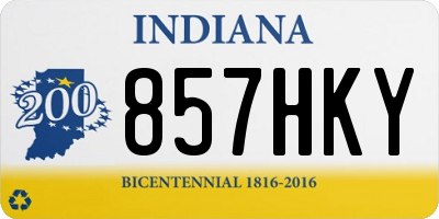 IN license plate 857HKY