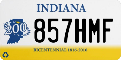 IN license plate 857HMF