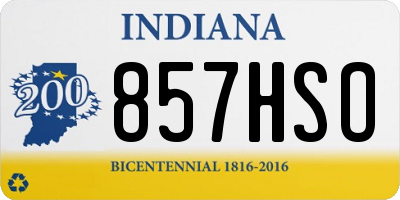 IN license plate 857HSO