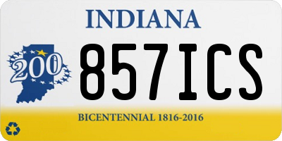 IN license plate 857ICS