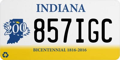 IN license plate 857IGC