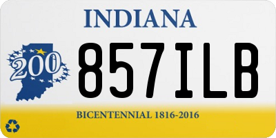 IN license plate 857ILB