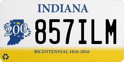 IN license plate 857ILM