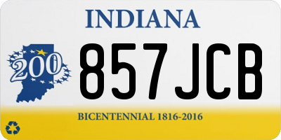 IN license plate 857JCB
