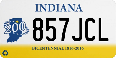 IN license plate 857JCL