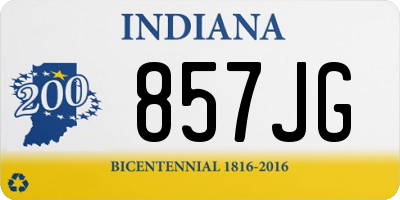 IN license plate 857JG