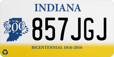 IN license plate 857JGJ