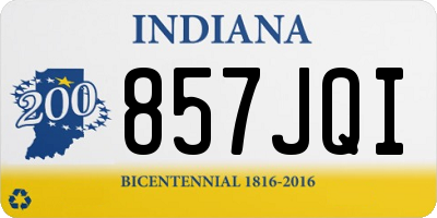 IN license plate 857JQI