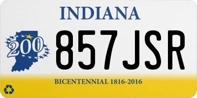 IN license plate 857JSR