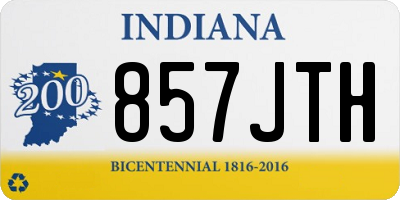 IN license plate 857JTH