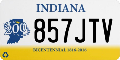 IN license plate 857JTV