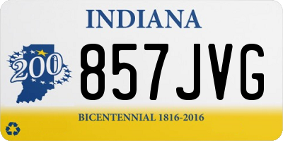 IN license plate 857JVG