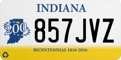 IN license plate 857JVZ