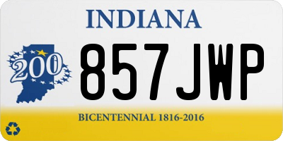 IN license plate 857JWP