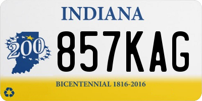 IN license plate 857KAG