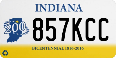IN license plate 857KCC