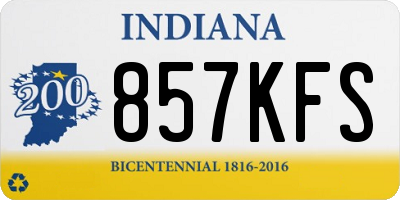 IN license plate 857KFS