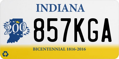IN license plate 857KGA