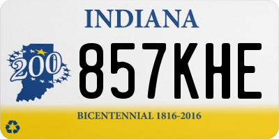 IN license plate 857KHE